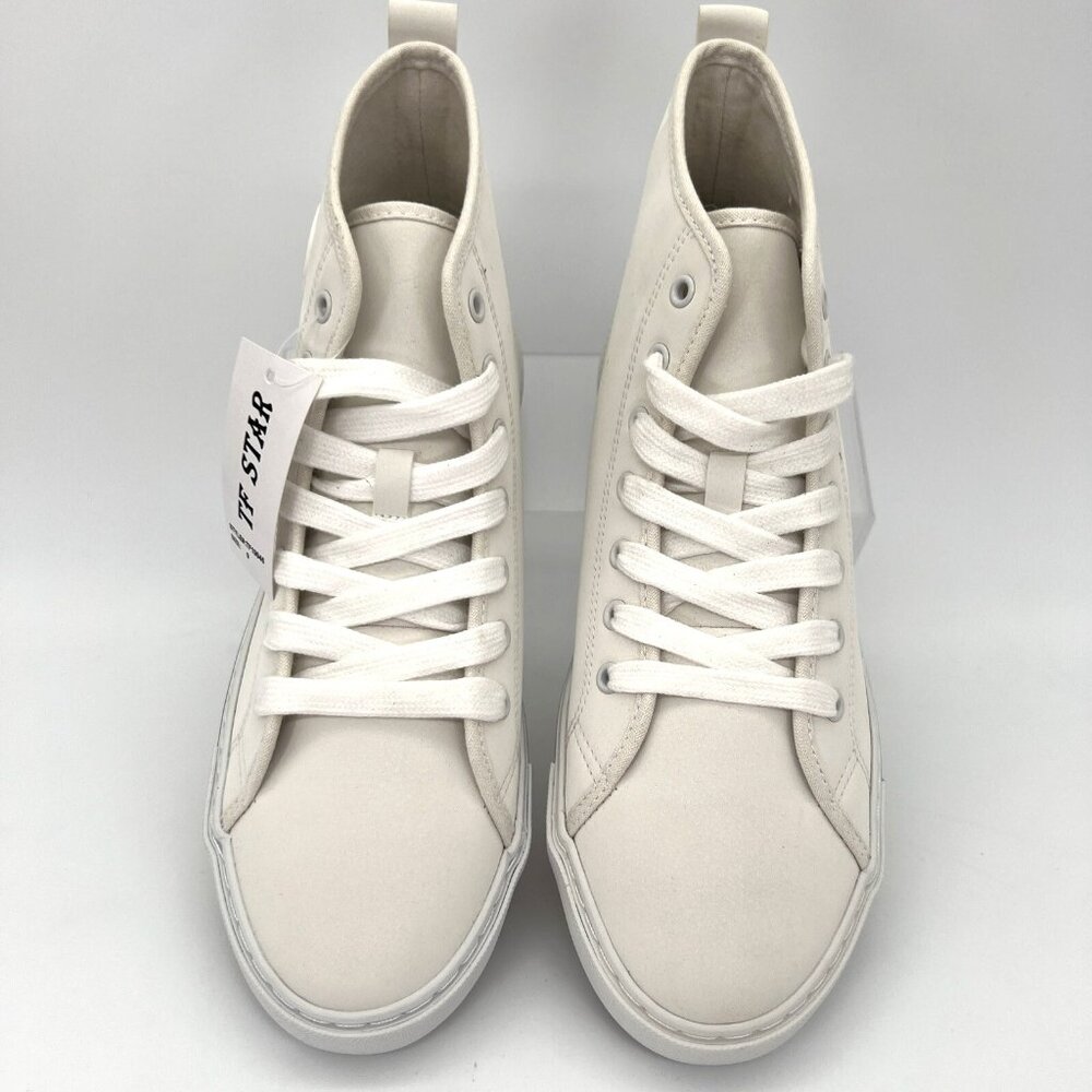 TF Star High Top Sneakers Womens Shoes Size 9 White TF19046 Fashion Lace Up New - Picture 3 of 10